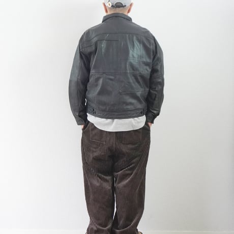 再入荷＊ユニセックス＊YOUSED-ユーズド-LEATHER SPORTS JACKET（91B） リメイクレザージャケット / ブラック
