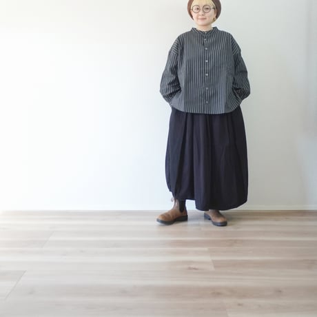 ＊2色／レディース＊ TIGRE BROCANTE -ティグルブロカンテ- 6オンスデニム バレルロングスカート