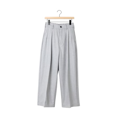 ＊ユニセックス＊amne-アンヌ- WARM GABARDINE wide slacks amn-PT-050／Heather