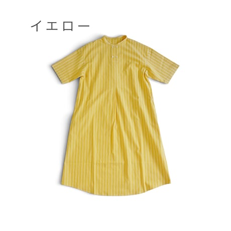 ２色＊ASCOT-アスコット-Rabbit Hutchお願いシリーズ ストライプ ５部袖ドレスワンピース