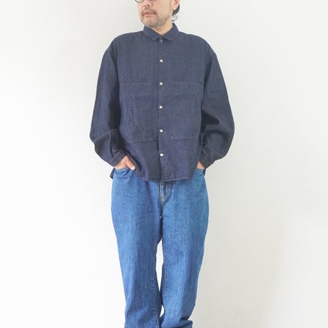 ユニセックス＊pétrole-ペトロール- by amne-アンヌ- 8DENIM farm shirts / Indigo /amn-SH-060
