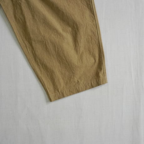 ＊レディース＊Linenya-リネンヤ-CORDURA®︎ 天日干しワッシャー タックワイドパンツ/ベージュとチャコール