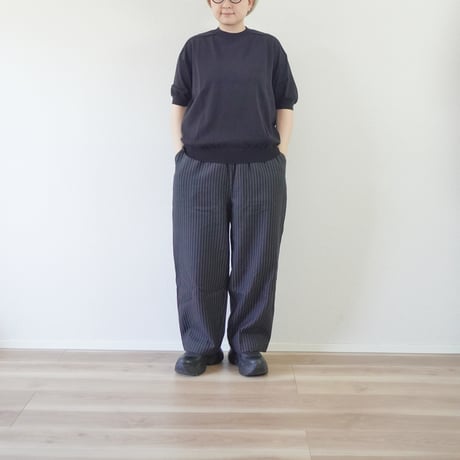 ３色＊レディース＊Linen ya by as it is.-リネンヤ- コットンクルーネック半袖ニット
