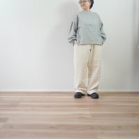 ＊レディース＊LinenYa–リネンヤ– コットンリネンウール 長袖スタンドカラーブラウス