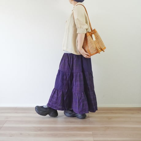 ＊goods＊LIMONCHELLO-リモンチェロ-Ratan / Leather Drawstring Shoulder Bag