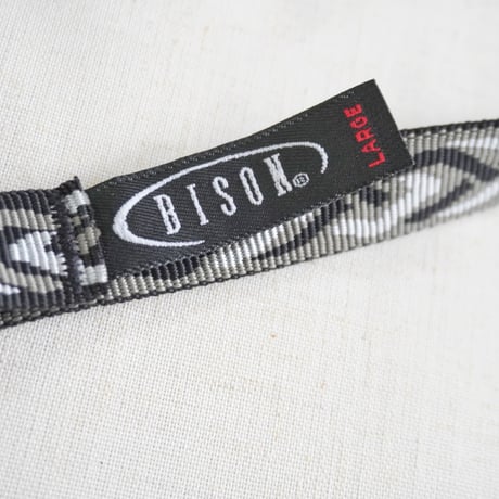 ＊ユニセックス＊Bison Designs -バイソンデザインズ- LINX Nylon Web Belt 19mm/ブラックホーン