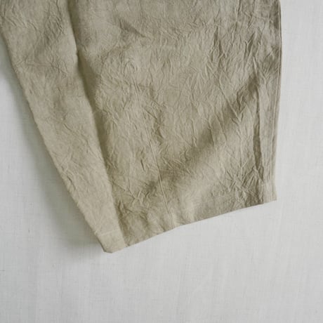 2色＊レディース＊Linen ya-リネンヤ-リネン タックワイドパンツ