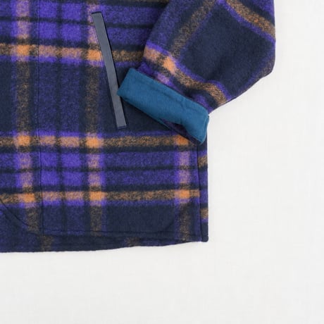 ＊ユニセックス＊ SLOWHANDS -スローハンズ- Wool Check Shawl 3B Jacket ／ネイビー