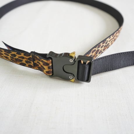＊ユニセックス＊Bison Designs -バイソンデザインズ- LINX Nylon Web Belt 19mm/レオパード