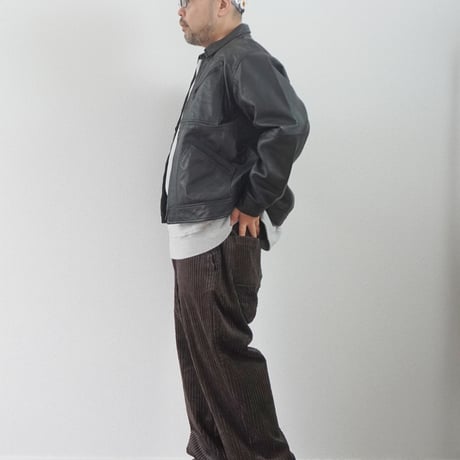 再入荷＊ユニセックス＊YOUSED-ユーズド-LEATHER SPORTS JACKET（91B） リメイクレザージャケット / ブラック