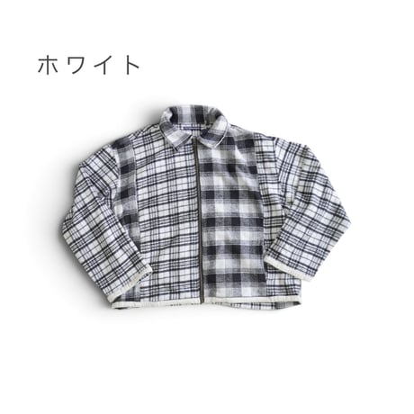 ＊ユニセックス＊TIGRE BROCANTE フランネルチェックMIX ZIPオープンオーバーシャツ