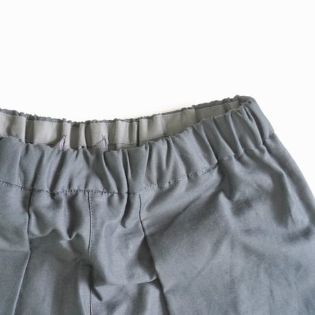 レディース＊結-ゆい-COTTON/LINEN BACK SATIN WIDE TUCK EASY TROUSERS /YWTEP-004/ブラック