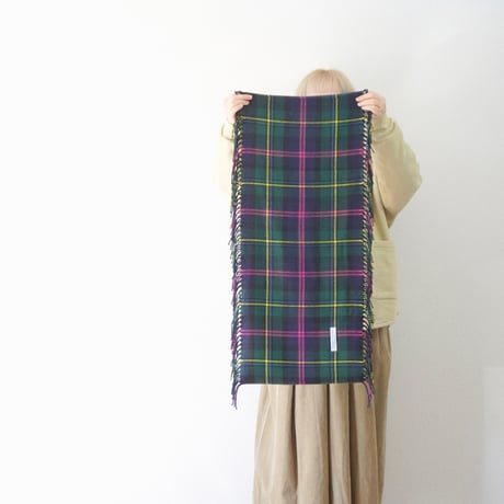 3色goods＊ ISLAND KNIT WORKS-アイランドニットワークス-チェック柄フリンジスヌード