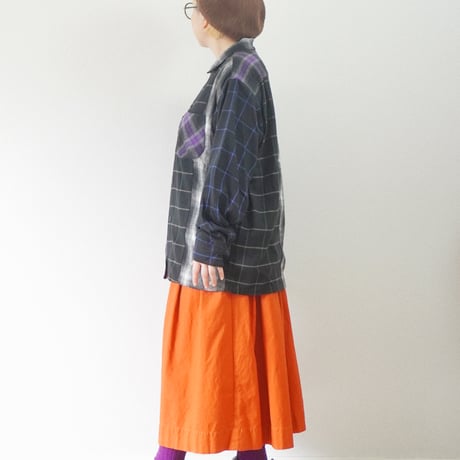 ＊ユニセックス＊DAN RIVER-ダンリバー- WORN OUT PANEL CHECK FLANNEL SHIRT