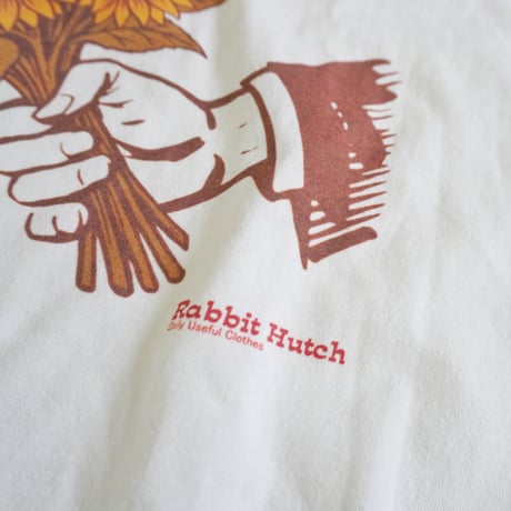 ユニセックス＊Rabbit Hutch-ドローコード付き ドロップショルダーT “FLOWERS for you”