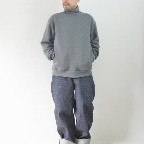 2色＊ユニセックス＊LA MOND-ラモンド-DOUBLE AIR KNIT HIGH NECK SWEAT/LM-C-211-DT