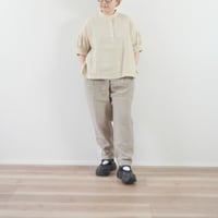＊レディース＊Linen ya-リネンヤ-リネン テーパードパンツ/ グレージュ