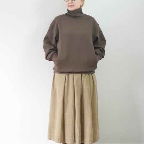 2色＊ユニセックス＊LA MOND-ラモンド-DOUBLE AIR KNIT HIGH NECK SWEAT/LM-C-211-DT