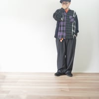 ＊ユニセックス＊DAN RIVER-ダンリバー- WORN OUT PANEL CHECK FLANNEL SHIRT
