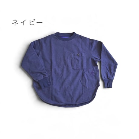 ＊ユニセックス＊ SLOWHANDS -スローハンズ- オーガニックコットン 胸ポケットスウェットシャツ