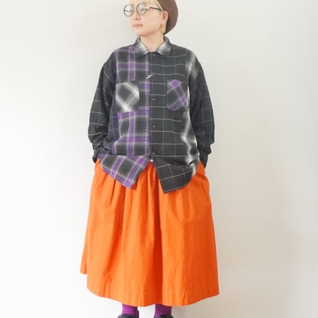 ＊ユニセックス＊DAN RIVER-ダンリバー- WORN OUT PANEL CHECK FLANNEL SHIRT