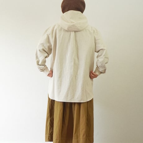 レディース＊ASCOT by yim-アスコット バイ イム-コットンリネン フーデッドシャツジャケット