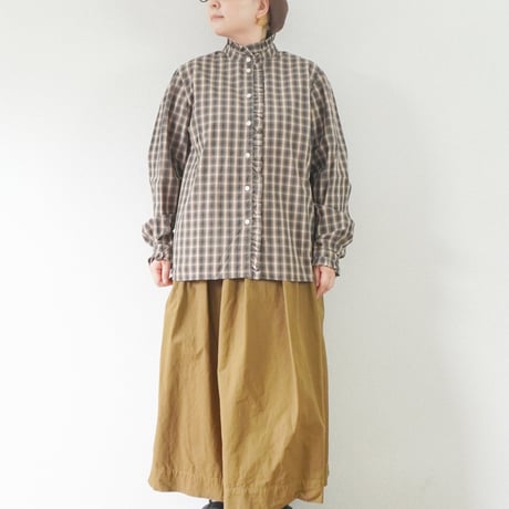 ２色＊レディース＊TIGRE BROCANTE-ティグルブロカンテ-オンブレチェック Lil Frill ロングスリーブシャツ