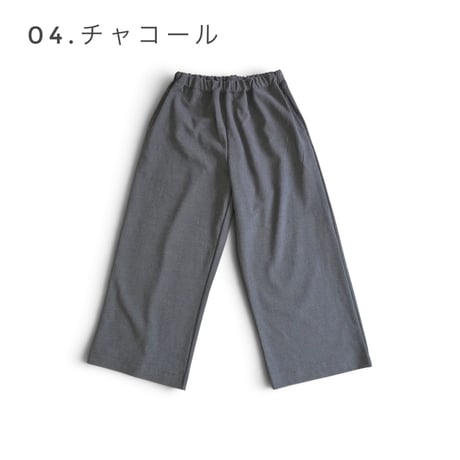 ＊レディース＊prit-プリット-  30/2ツイルストレッチ裏起毛 ワイドパンツ／P70732