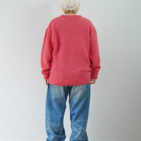 ＊ユニセックス＊ eyya boucle utility crew knit ／ピンク