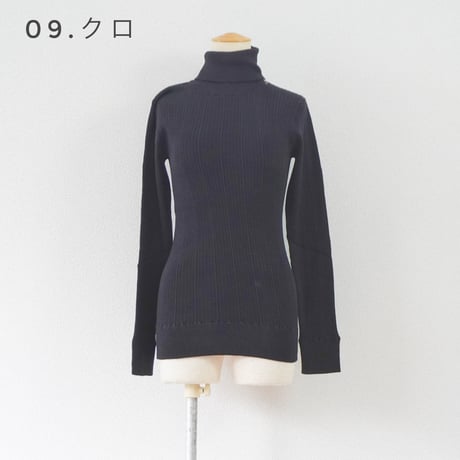 ＊7色・レディース＊DAYS Basic-デイズ ベーシック- ランダムテレコタートルネック