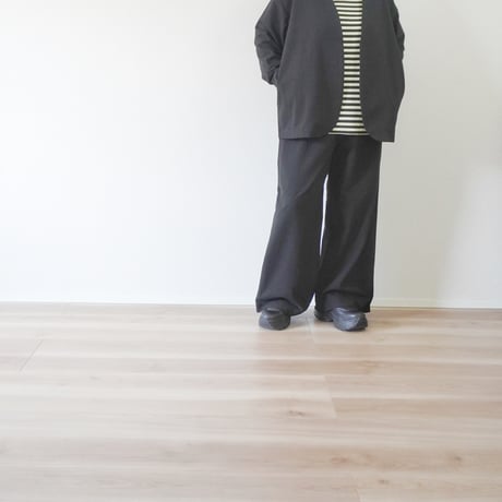 ＊レディース＊prit-プリット-  30/2ツイルストレッチ裏起毛 ワイドパンツ／P70732