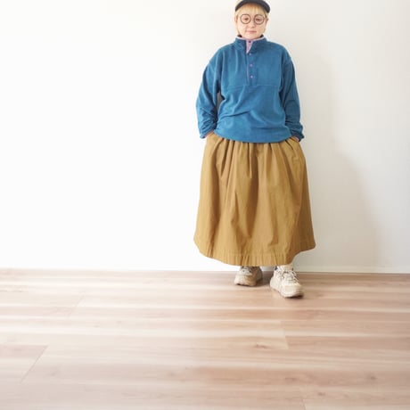 ＊ユニセックス＊modem design-モデムデザイン- fleece snap pullover（ブルー）