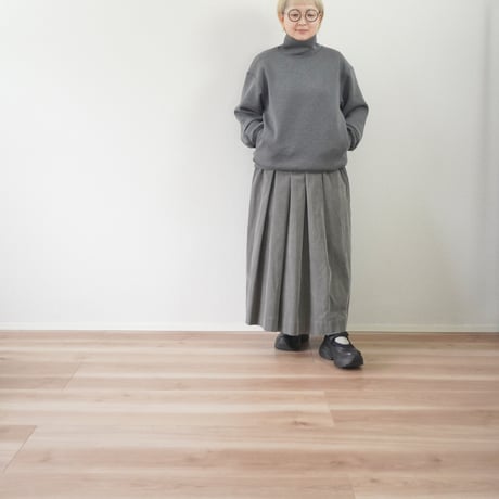 2色＊ユニセックス＊LA MOND-ラモンド-DOUBLE AIR KNIT HIGH NECK SWEAT/LM-C-211-DT