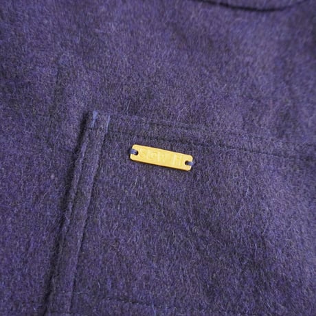 ＊ユニセックス＊ SLOWHANDS × Rabbit Hutch -スローハンズ- Rabbit Hutch別注 STORE COAT / COVERALL ウールメルトン／ネイビー