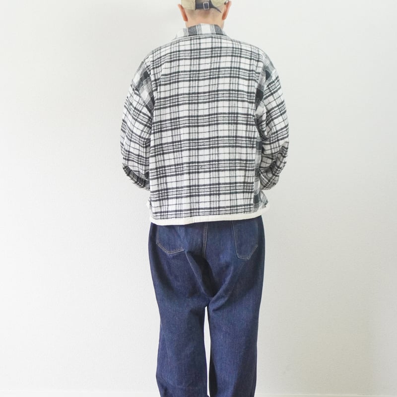 TIGRE BROCANTE ☆ チェックカバーオール ユニセックス＊TIGRE BROCANTE フランネルチェックMIX ZIPオープン