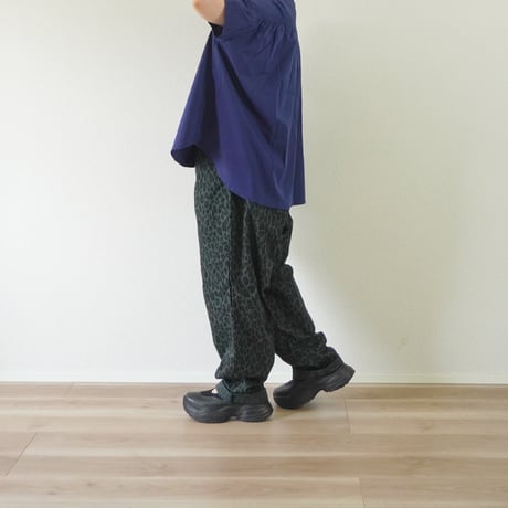 ３色＊ユニセックス＊TIGRE BROCANTE-ティグルブロカンテ-コットンナイロンレオパードタゴサクロングパンツ