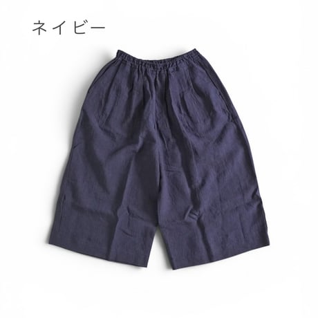 2色＊レディース＊Linen ya-リネンヤ-リネン ワイドキュロット/