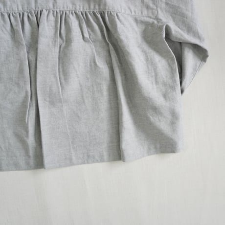 ＊レディース＊LinenYa–リネンヤ– コットンリネンウール 長袖スタンドカラーブラウス