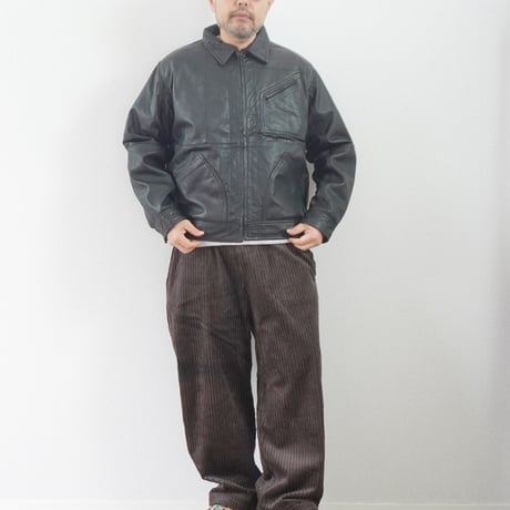 再入荷＊ユニセックス＊YOUSED-ユーズド-LEATHER SPORTS JACKET（91B） リメイクレザージャケット / ブラック