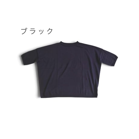 4色＊レディース＊Linen ya by as it is.-リネンヤ- コットンボートネック5分袖ニット