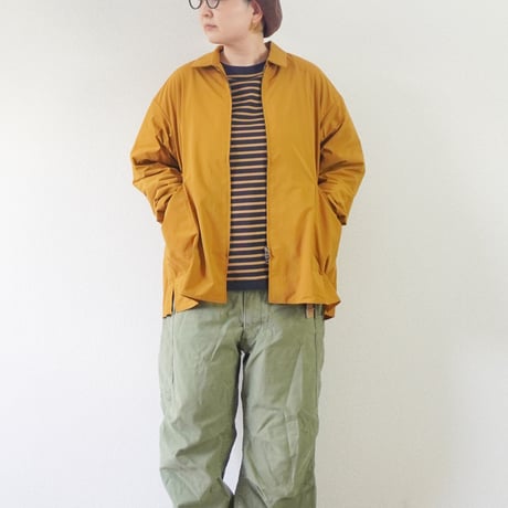＊ユニセックス＊amne-アンヌ-NYLON zip park shirts / amn-SH-058 / Gold