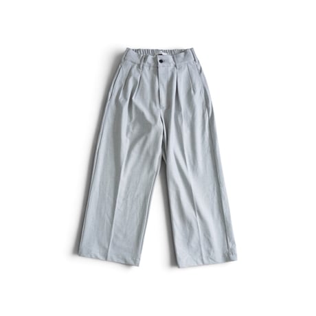 ＊ユニセックス＊amne-アンヌ- WARM GABARDINE wide slacks amn-PT-050／Heather