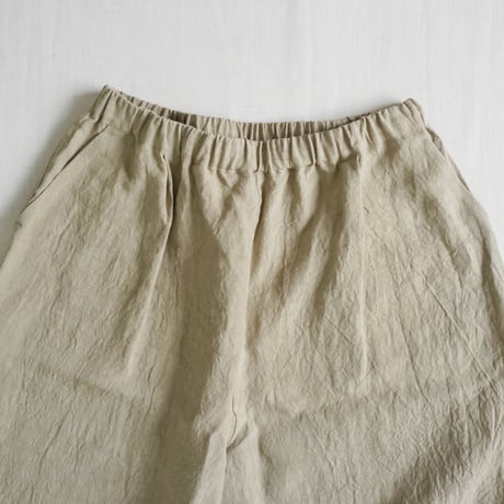 2色＊レディース＊Linen ya-リネンヤ-リネン タックワイドパンツ