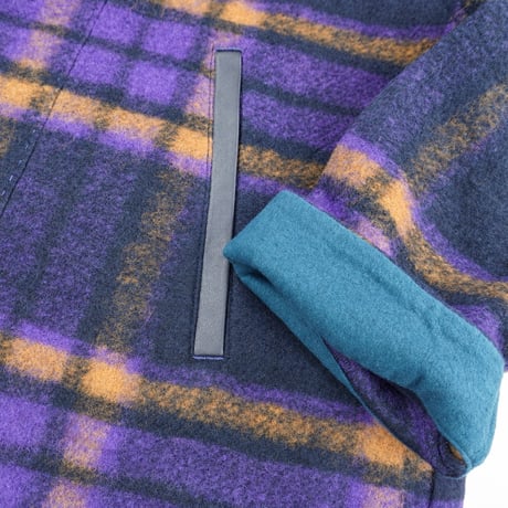 ＊ユニセックス＊ SLOWHANDS -スローハンズ- Wool Check Shawl 3B Jacket ／ネイビー