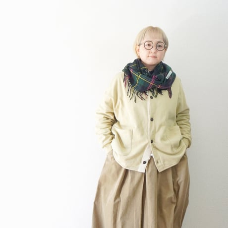 3色goods＊ ISLAND KNIT WORKS-アイランドニットワークス-チェック柄フリンジスヌード