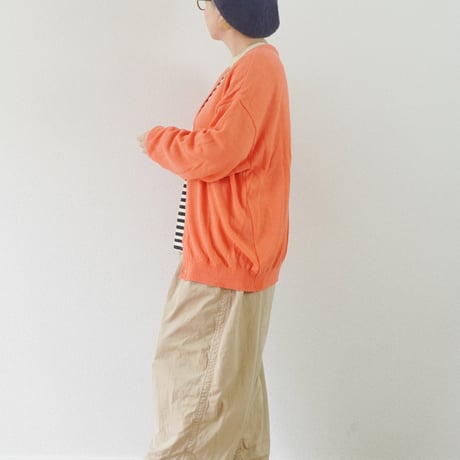 ユニセックス＊eyya-エイヤ-cotton boucle yarn cardigan / フラミンゴ