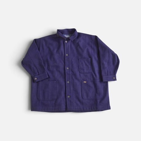 ＊ユニセックス＊ SLOWHANDS × Rabbit Hutch -スローハンズ- Rabbit Hutch別注 STORE COAT / COVERALL ウールメルトン／ネイビー