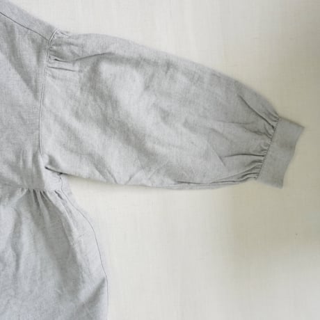 ＊レディース＊LinenYa–リネンヤ– コットンリネンウール 長袖スタンドカラーブラウス