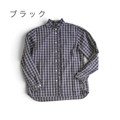 ２色＊レディース＊TIGRE BROCANTE-ティグルブロカンテ-オンブレチェック Lil Frill ロングスリーブシャツ