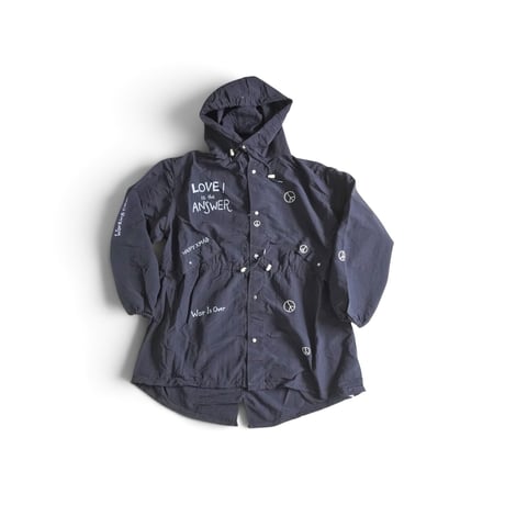 ＊ユニセックス＊[THRIFTY LOOK] DOODLE SNOW PARKA / BLACK